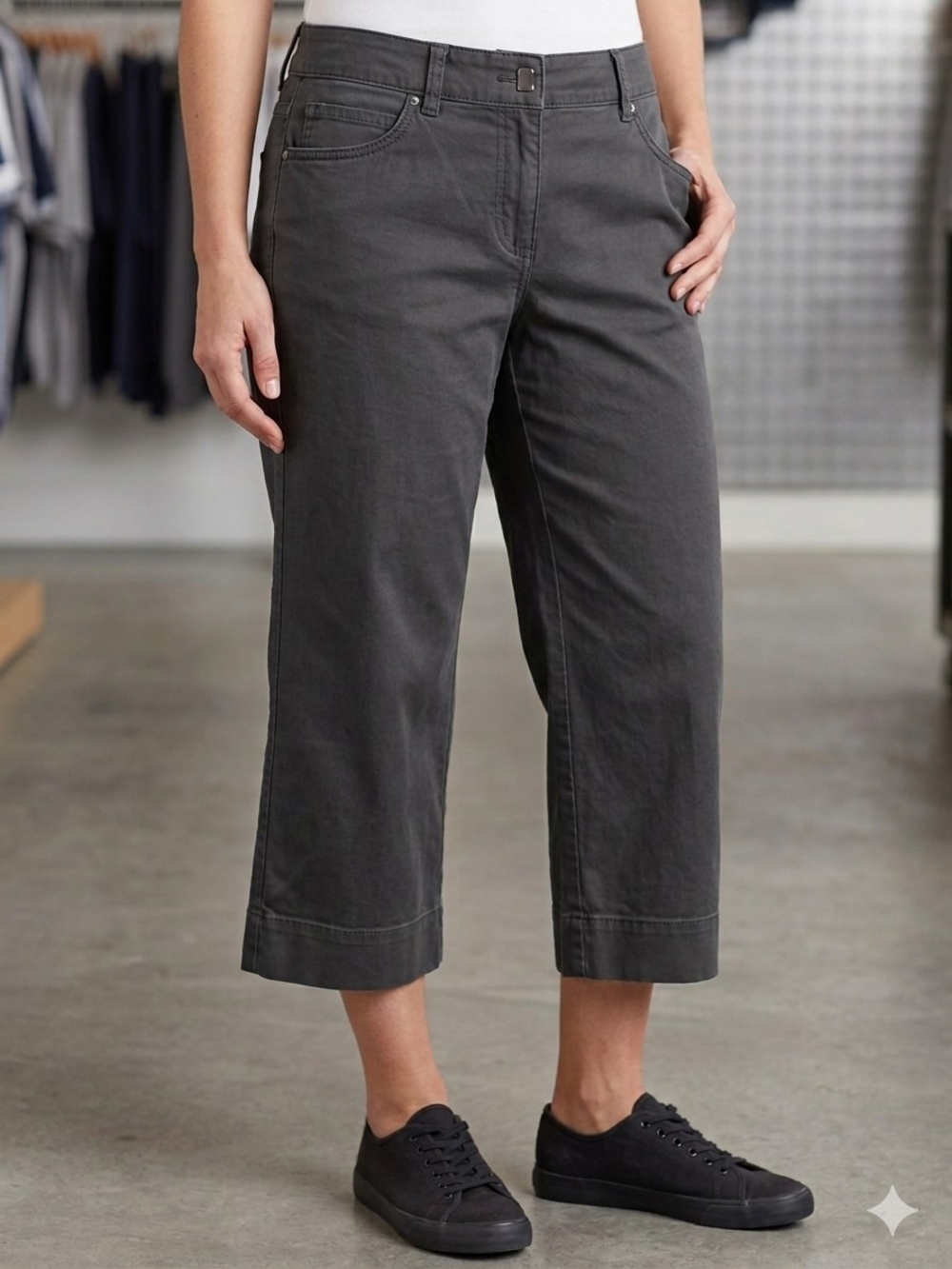 Dockers Golf Black Cropped Trousers Capris Size 8